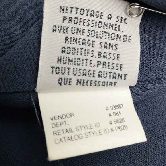 AKA Eddie Bauer Ladies Dark Grey Button Front Midi Lined Sleeveless Dress - Picture 6 of 8